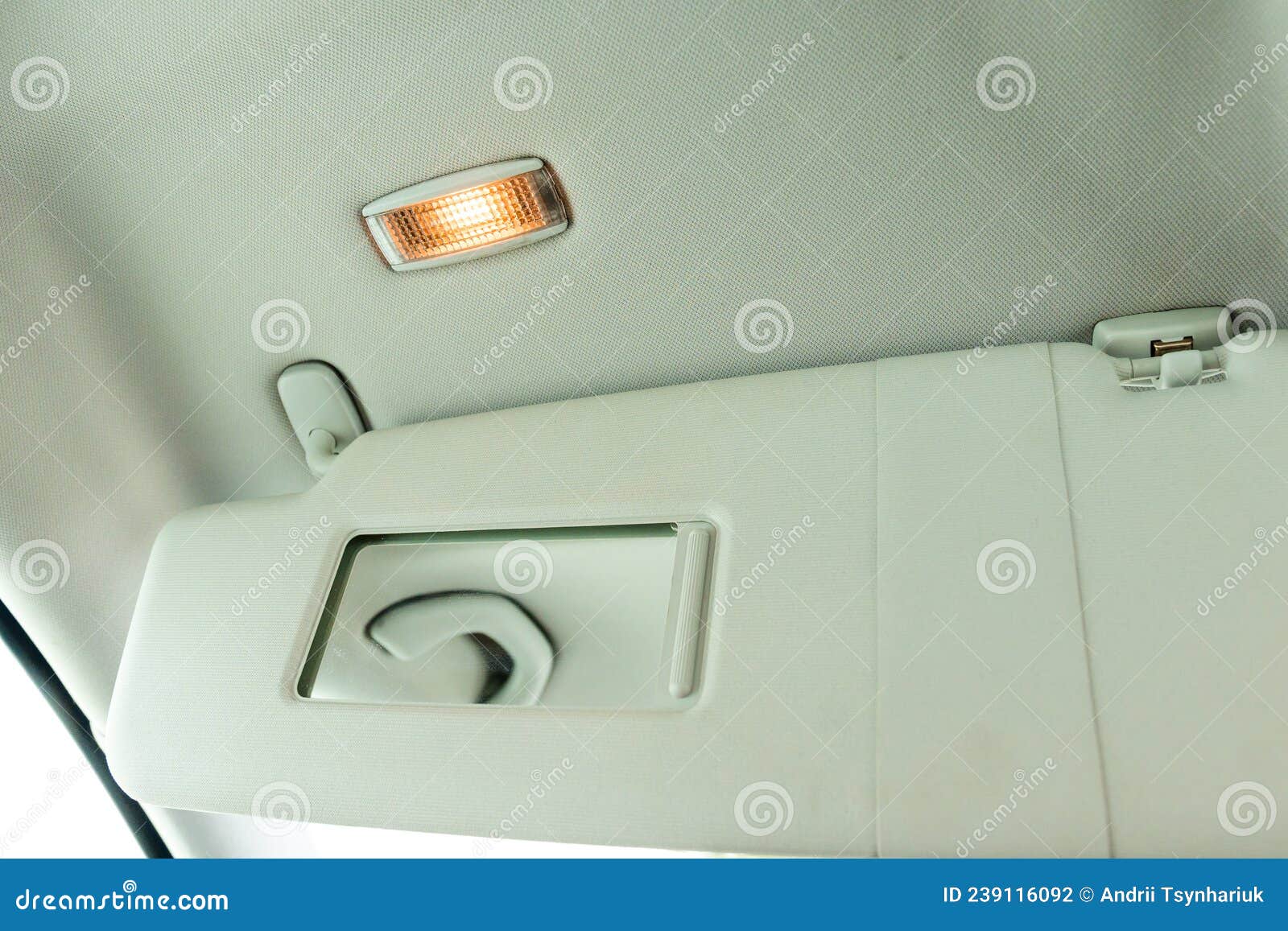 Sun Visors for the Car Interior with a Sliding Mirror and Lighting