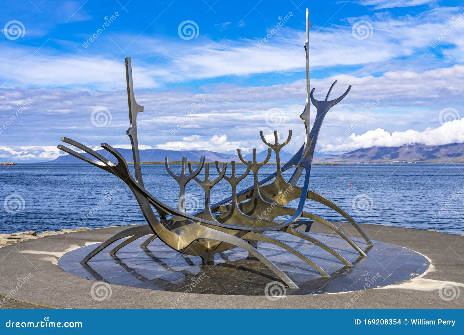 Sun Voyager Viking Ship Statue Reykjavik Iceland Editorial 