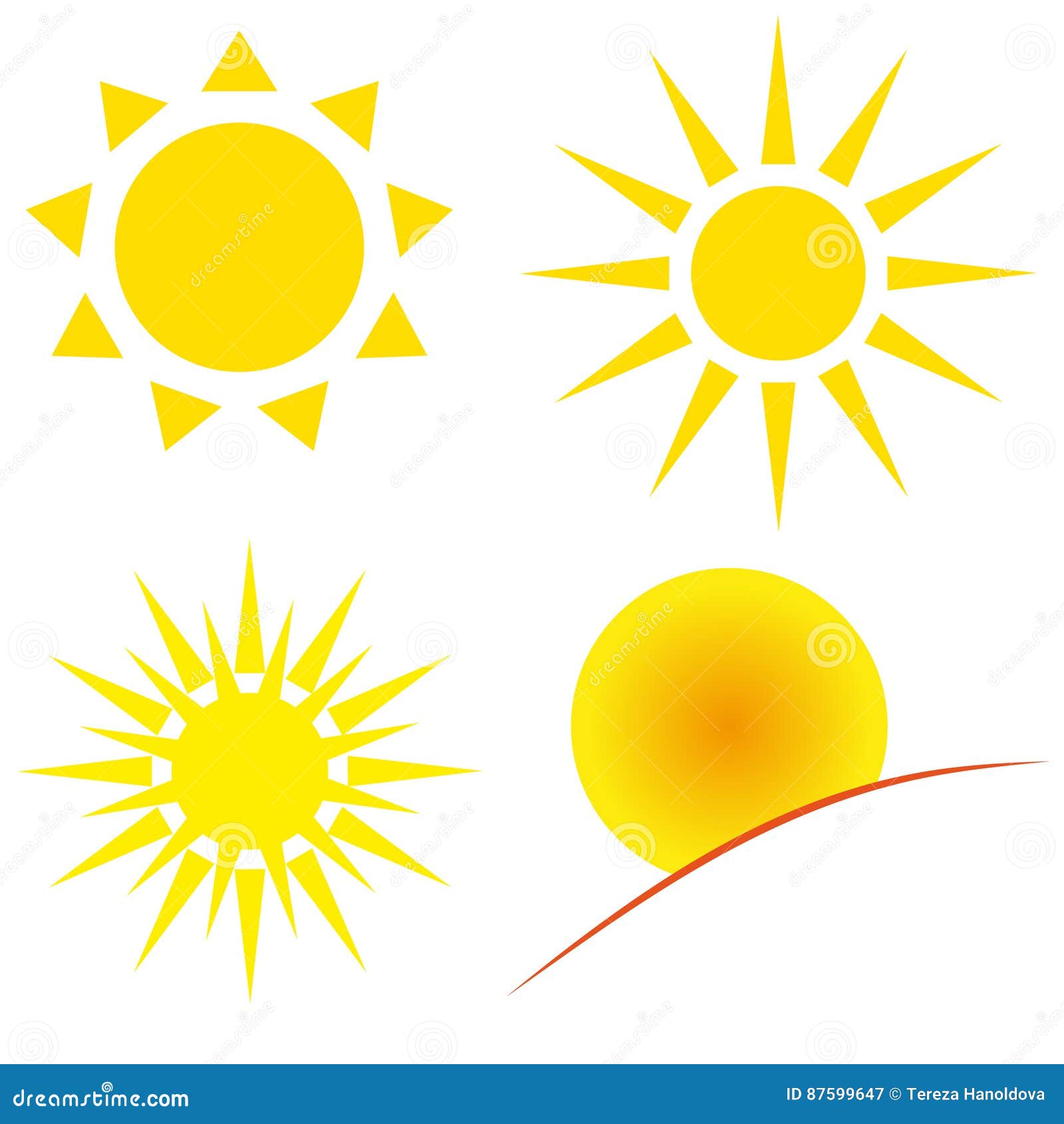 Sun on white background. stock vector. Illustration of warm - 87599647