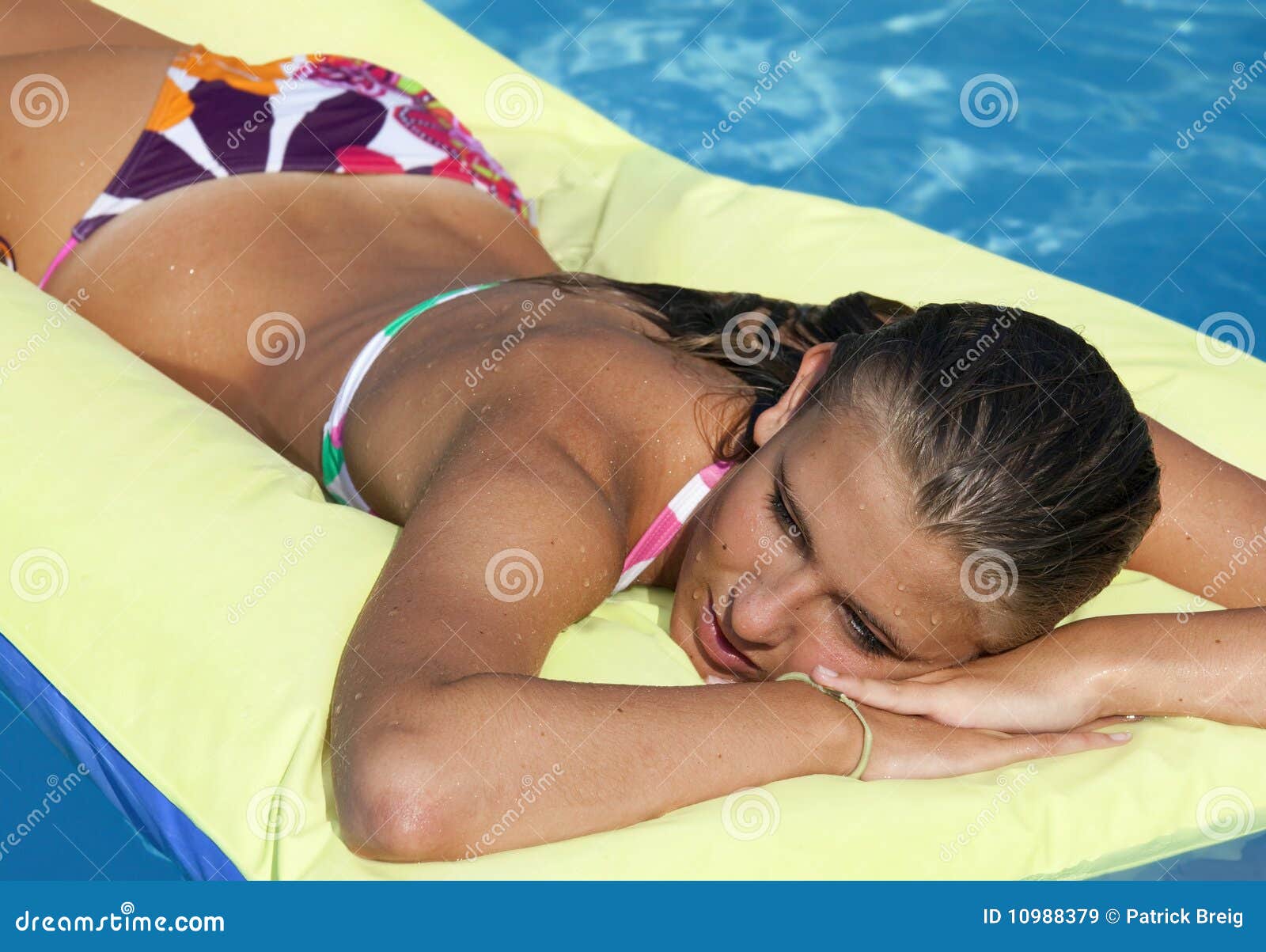 Sunbathing teen