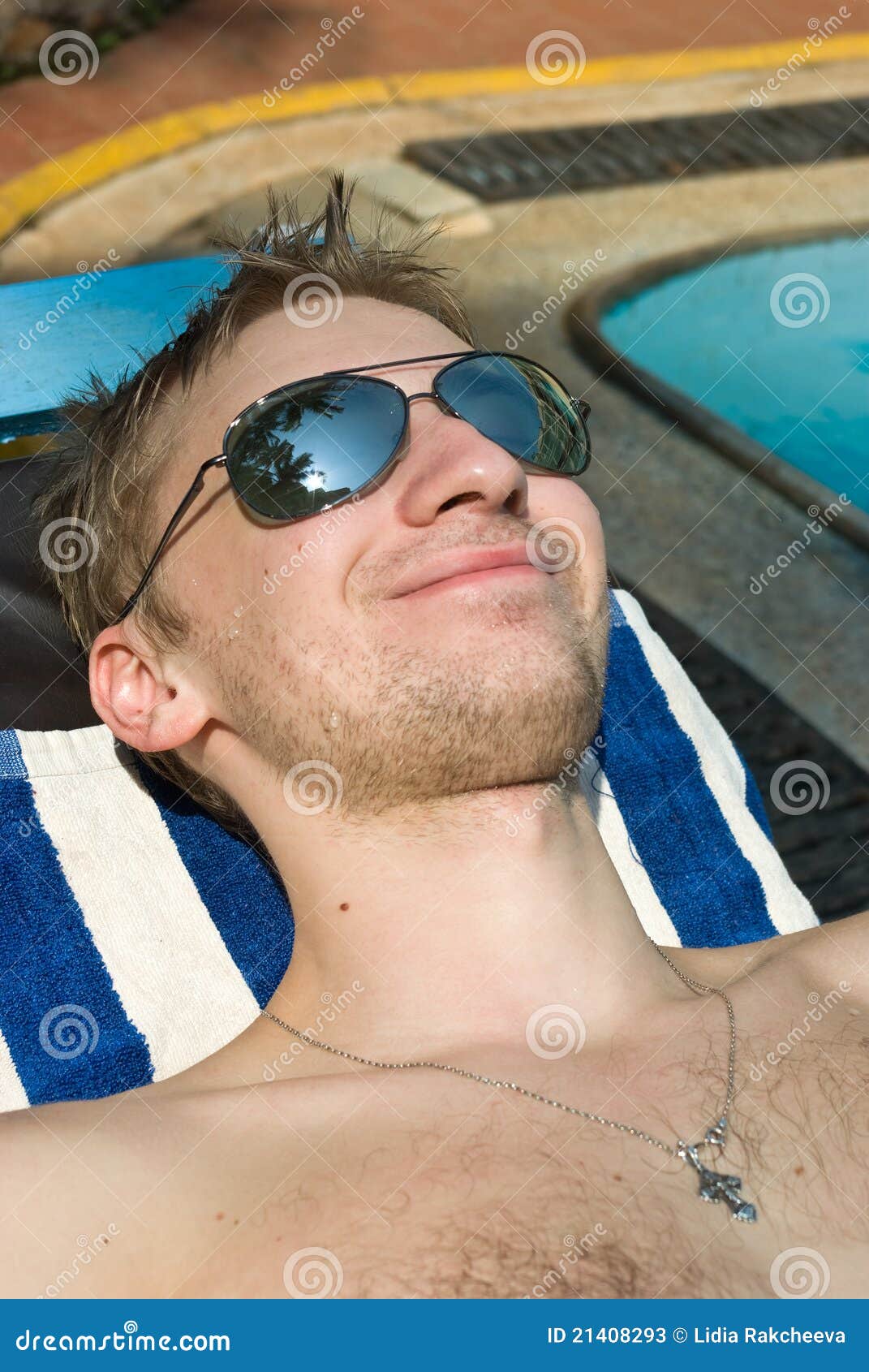 Sunbathing man stock image. Image of healthy, attractive 21408293