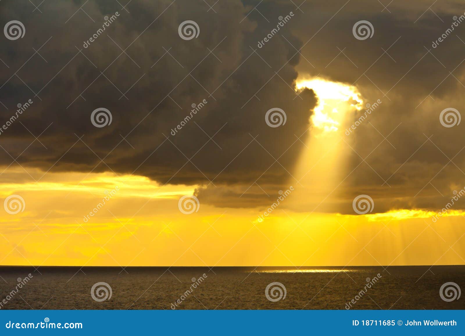 sunbeam and ocean