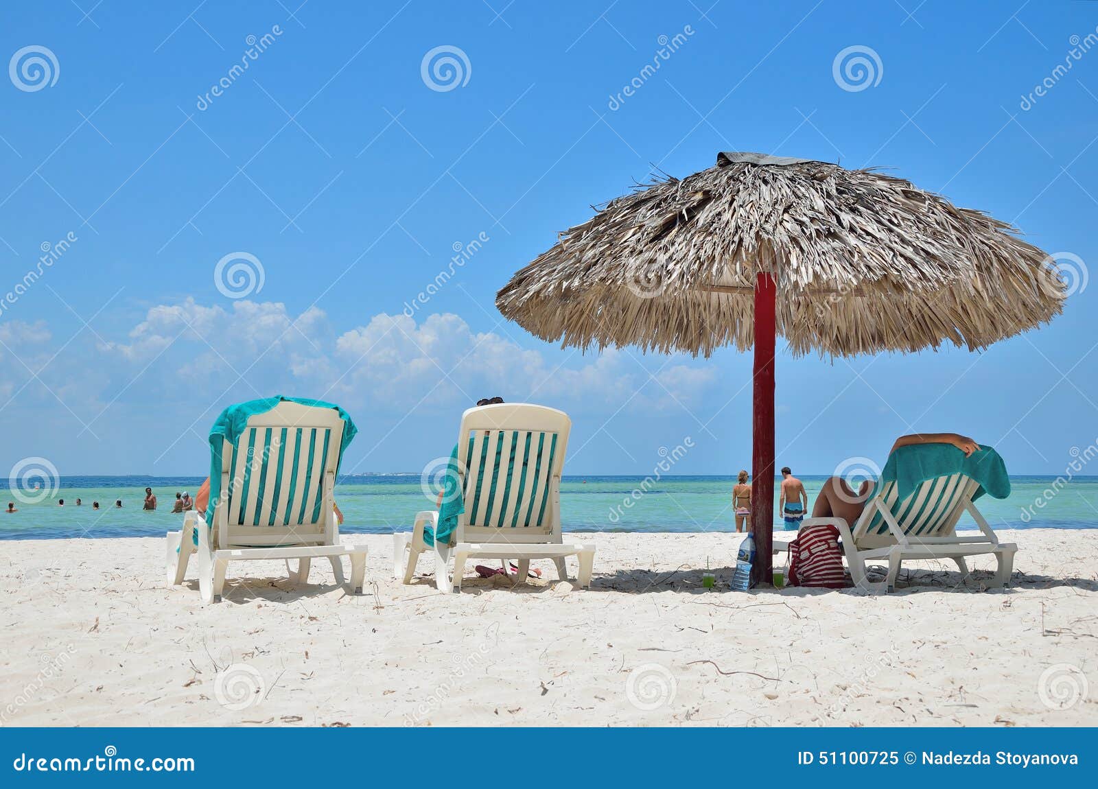 Sunbeds on the Beach Near the Sea. Stock Image Image of locations