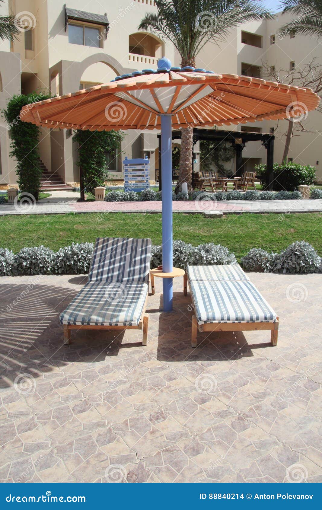 Sunbeds stock photo. Image of sunbed, rest, leisure, relax 88840214