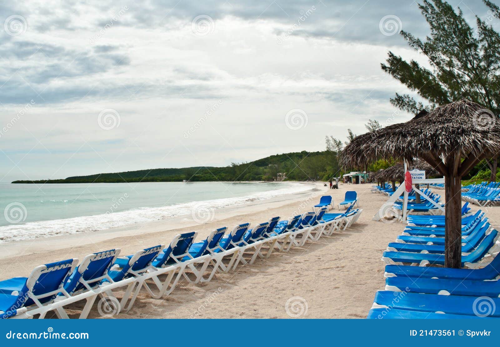 Sunbeds are Ready for You in the Morning Stock Image Image of summer