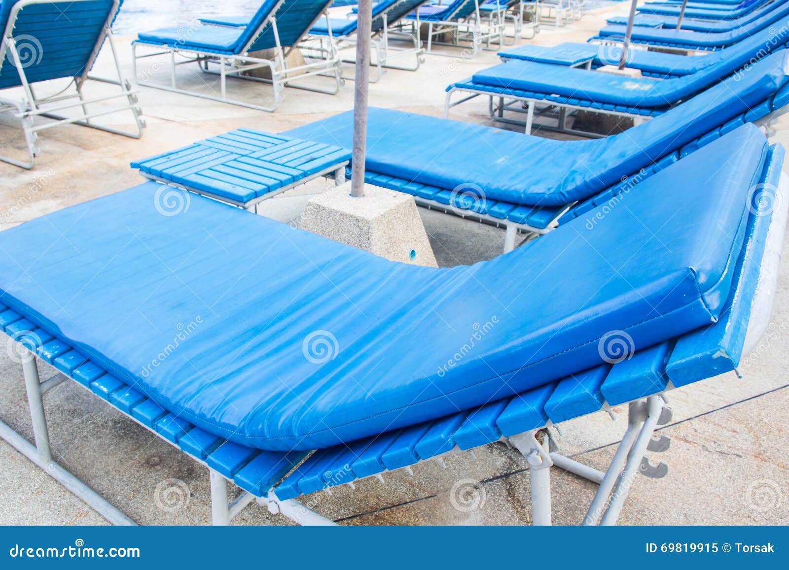 Sunbeds for relaxing stock image. Image of sunbeds, leisure 69819915