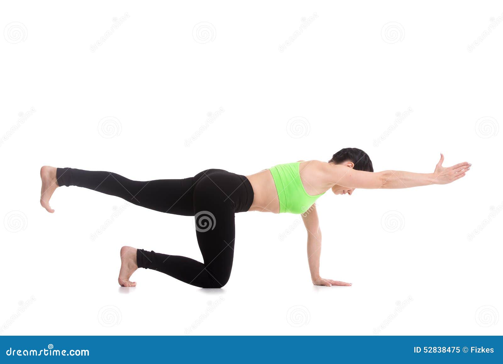 Women silhouette bird of paradise yoga pose Vector Image