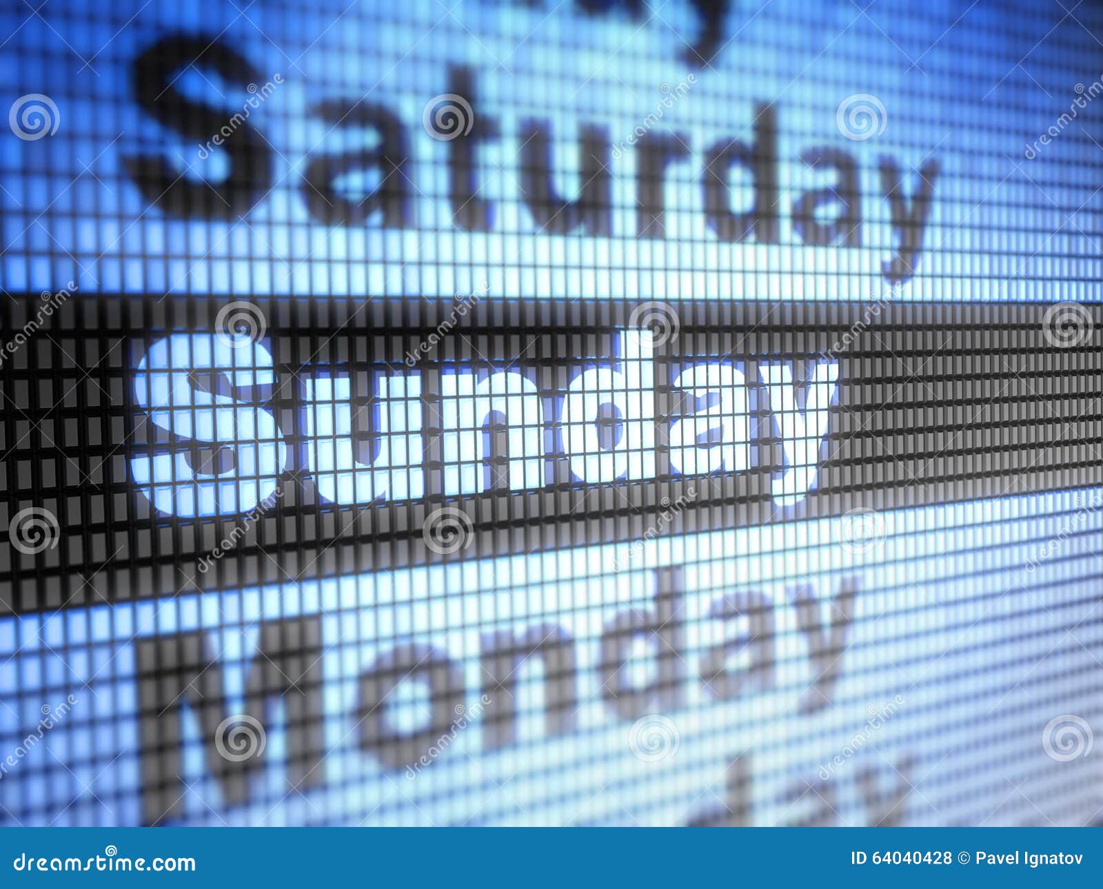 Monday tuesday wednesday thursday friday saturday sunday hi-res stock  photography and images - Alamy