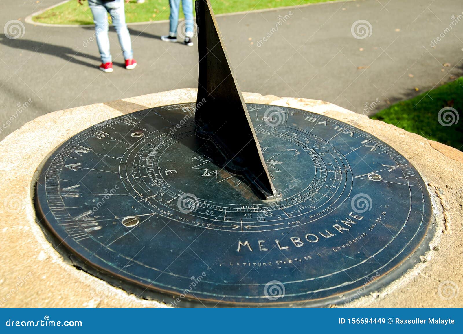 A Sundial or Shadow Clock Located in a Park in Melbourne, Australia