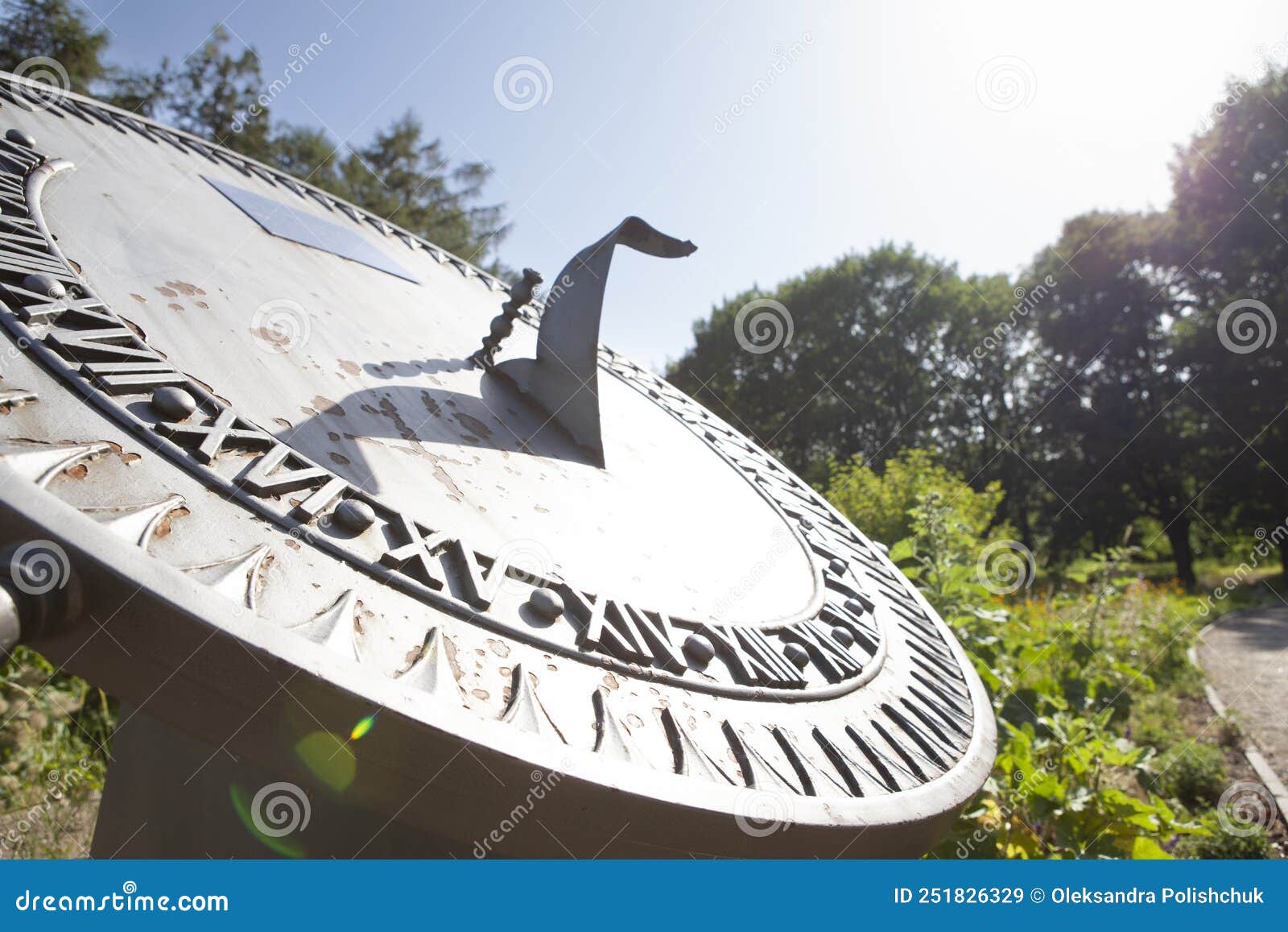 Old Sundial Solar Clock Outdoors Stock Image Image of measure, chronometer 251826329