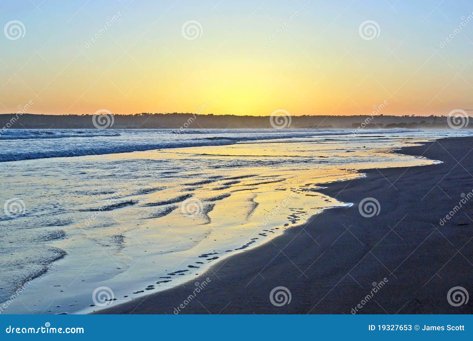 Sundown at the Beach stock image. Image of radiant, evening 19327653