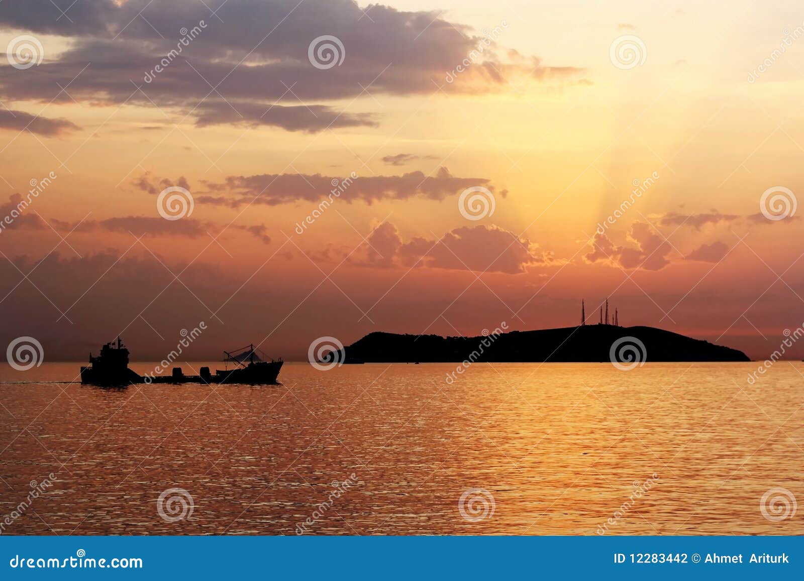 sundown on marmara sea