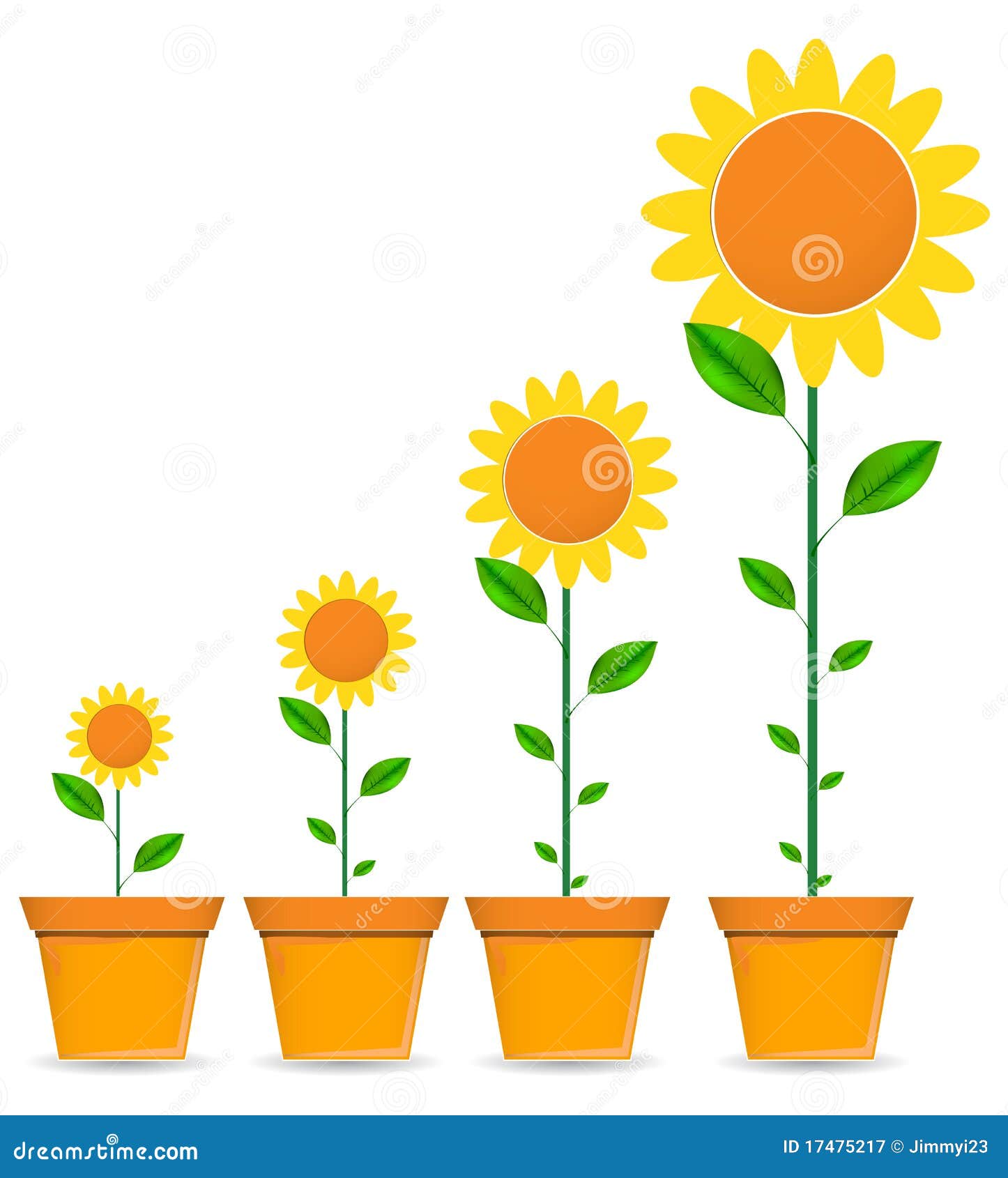 Sunflower stock vector. Illustration of flowerpot, gardening - 17475217