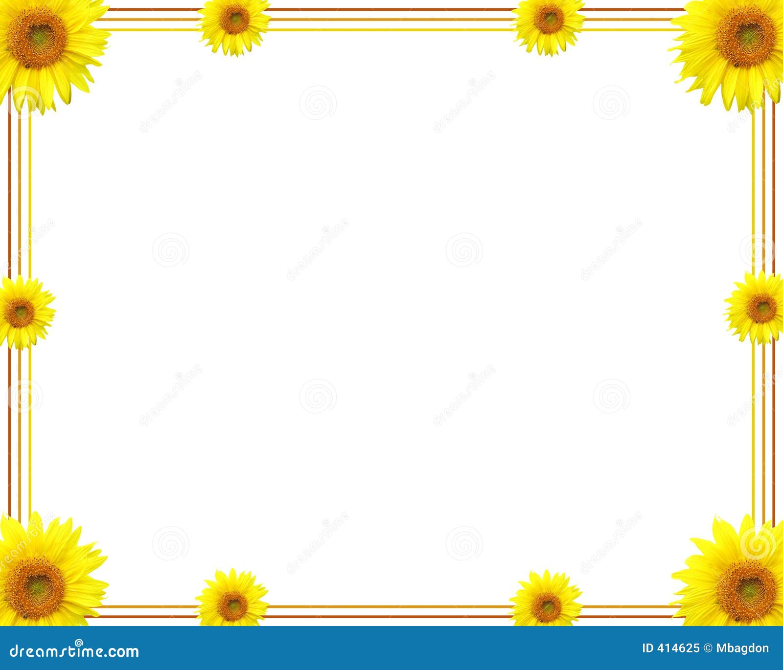 sunflower border clipart free
