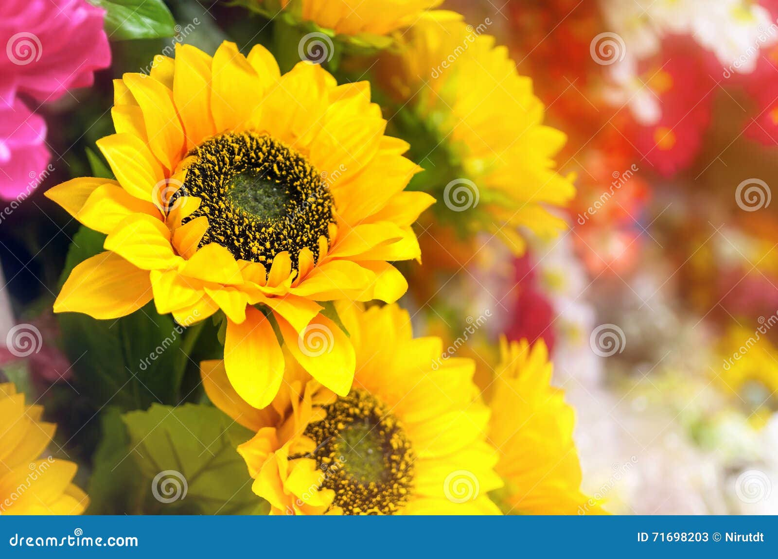 Sunflower Artificial Flowers Stock Image Image of design, floral