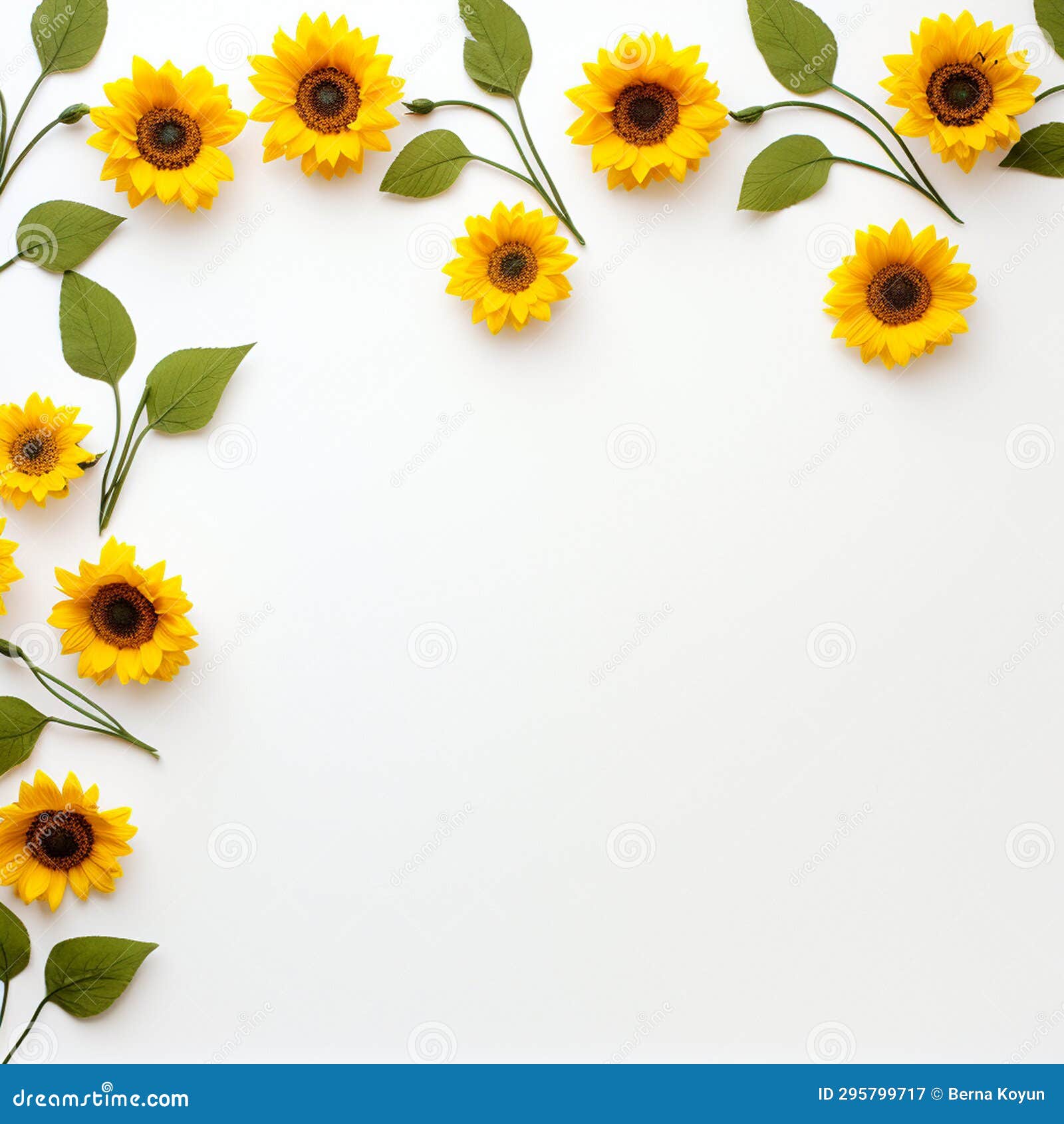 sunflower border for a calming and serene mood