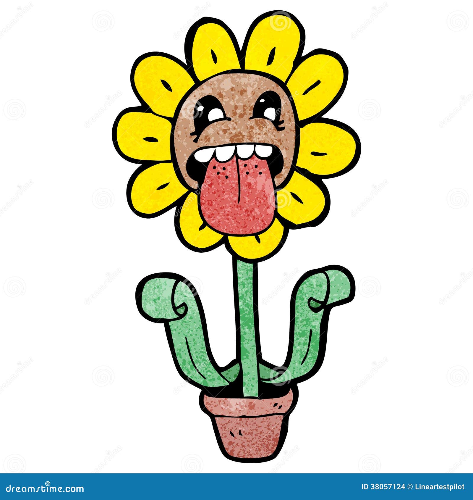 Sunflower Cartoon Character Stock Vector Illustration of texture