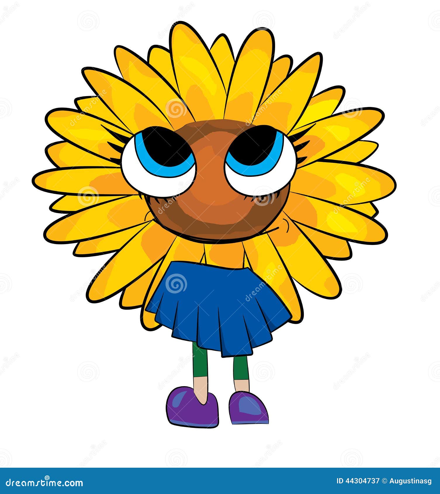 Sunflower cartoon stock illustration. Illustration of seed 44304737