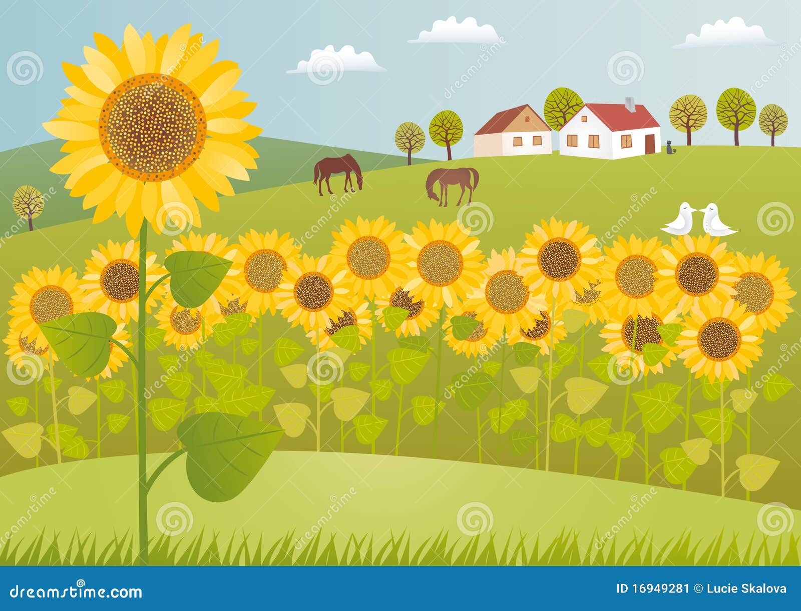 Sunflower Farm Stock Illustrations – 7,210 Sunflower Farm Stock  Illustrations, Vectors & Clipart - Dreamstime