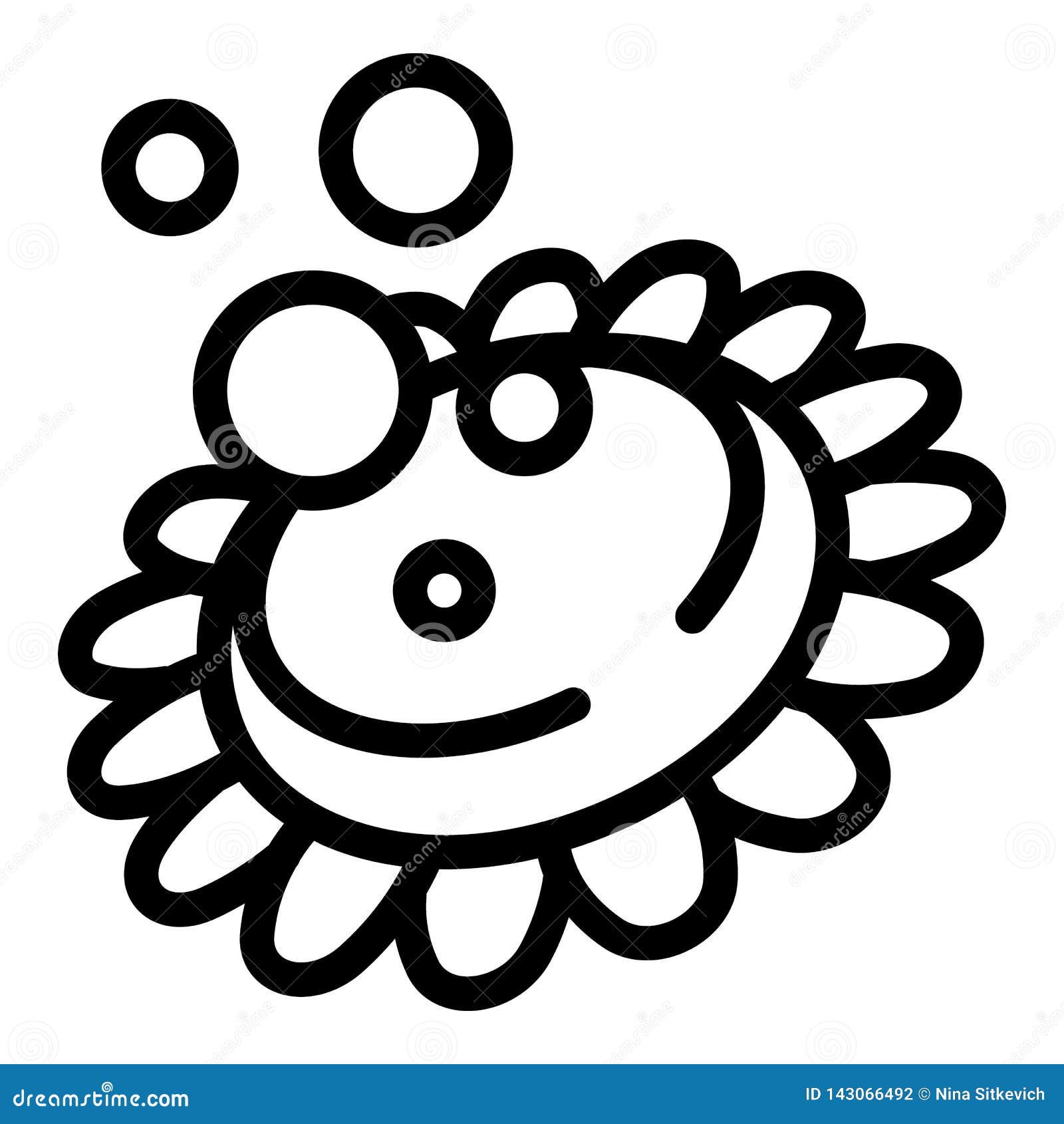 Sunflower Icon, Outline Style Stock Vector - Illustration of botany