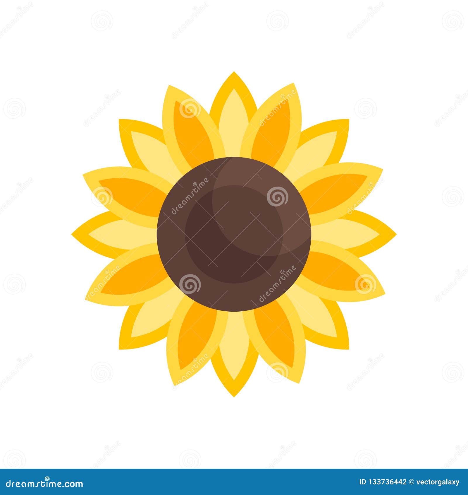 Download Sunflower Icon Vector Sign And Symbol Isolated On White ...