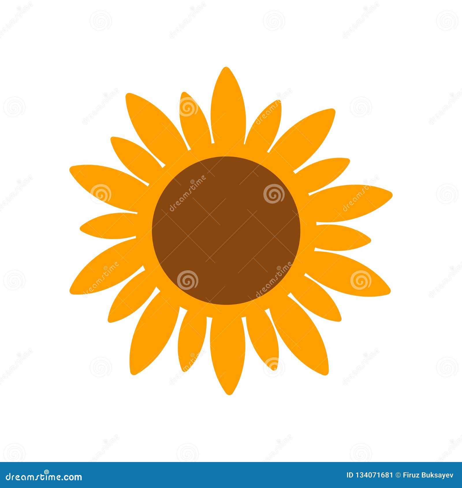 Download Sunflower Icon Vector Sign And Symbol Isolated On White ...
