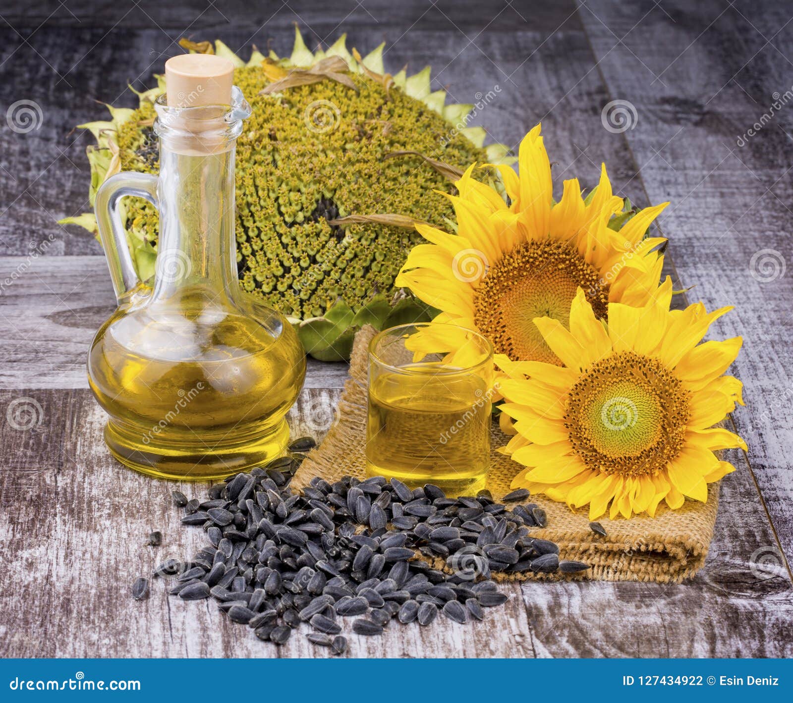 Sunflower, Sunflower Oil and Sunflower Seeds Stock Photo Image of
