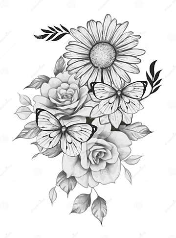 SUnFlower Outline Aesthetic, Beauty Vector, Drawing Sketch, Daisy ...