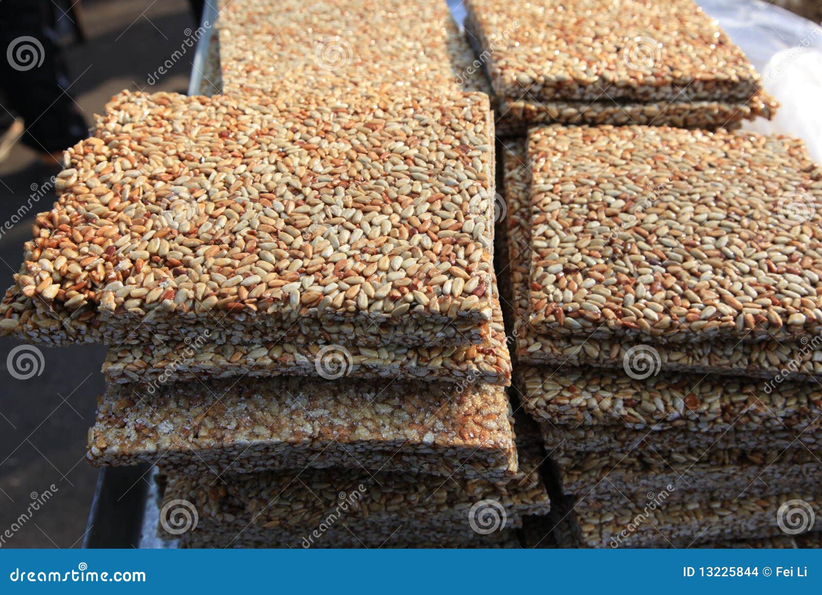 Sunflower seed cake stock photo. Image of food, stack 13225844