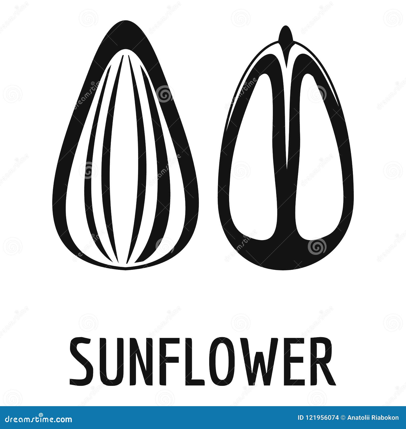 Sunflower Seed Icon, Simple Style Stock Vector - Illustration of dried