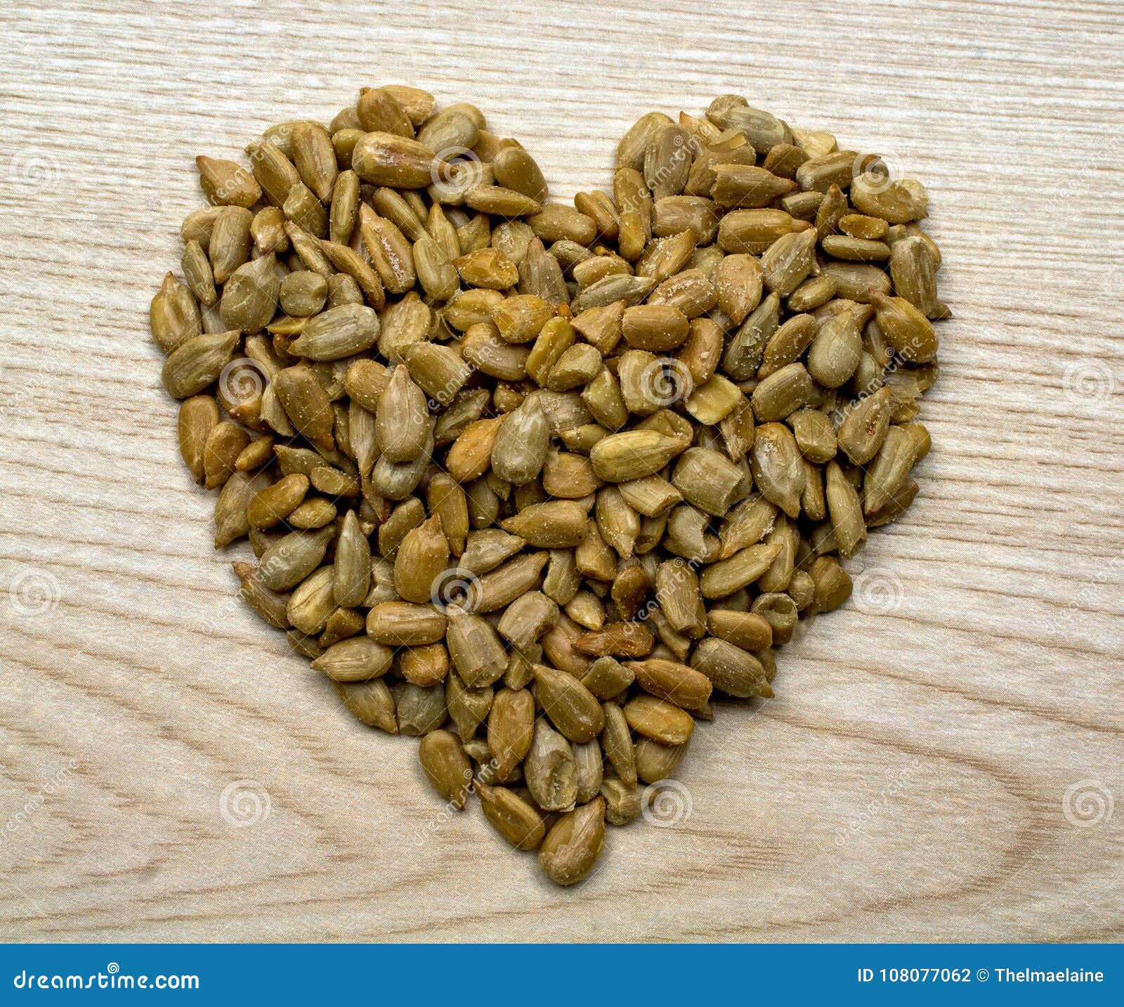 Sunflower Seeds in the Shape of a Heart Stock Photo Image of diet