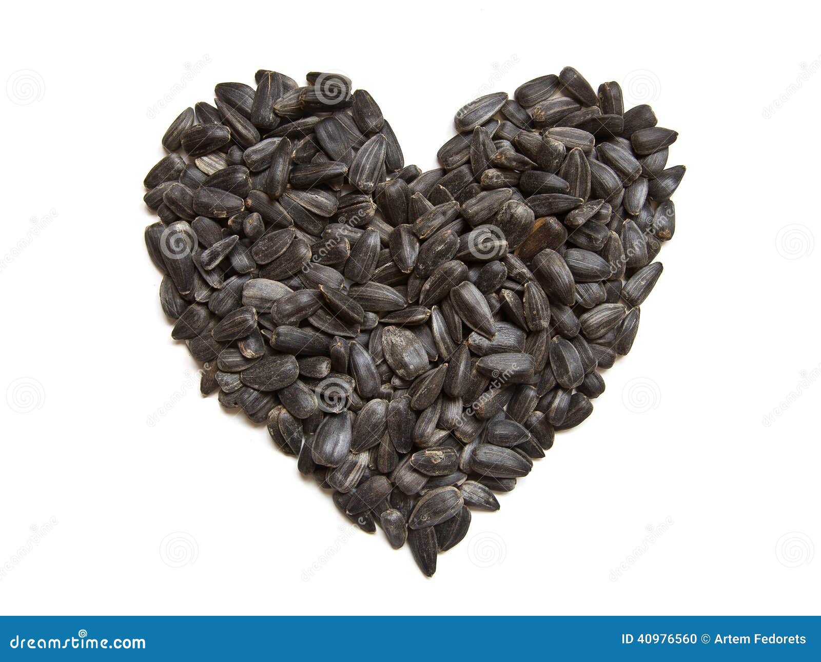 Sunflower Seeds Heart Shape Stock Photo Image of agriculture, black