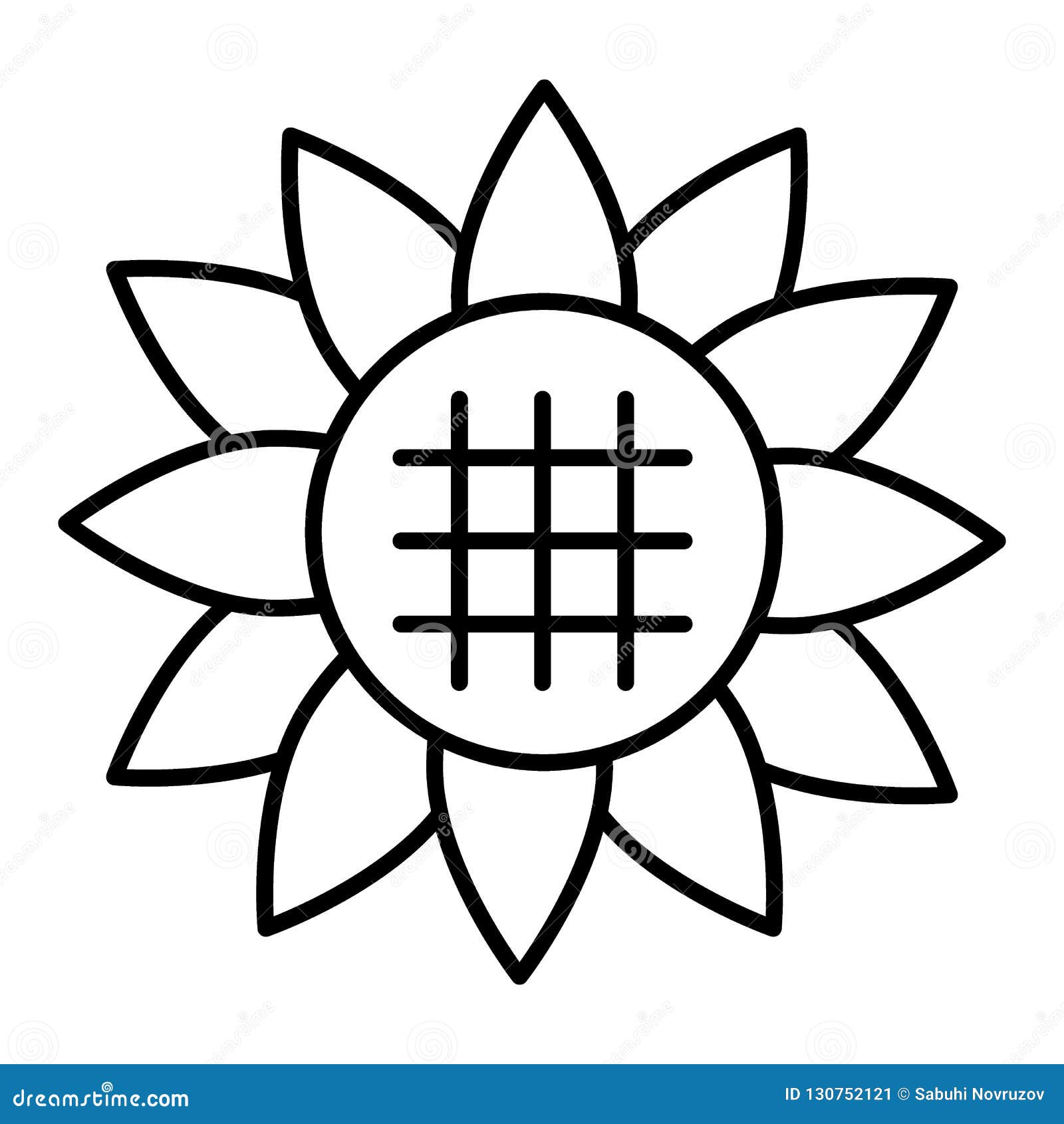 Free Free 136 Sunflower Outline Svg SVG PNG EPS DXF File