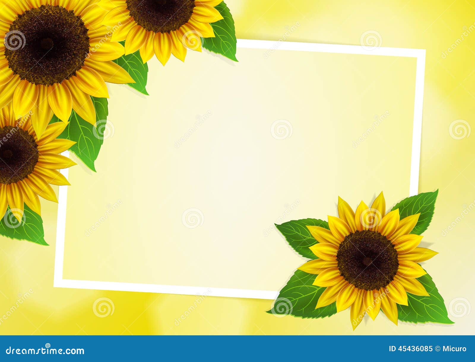 Sunflowers Vector Background Stock Illustration Illustration of
