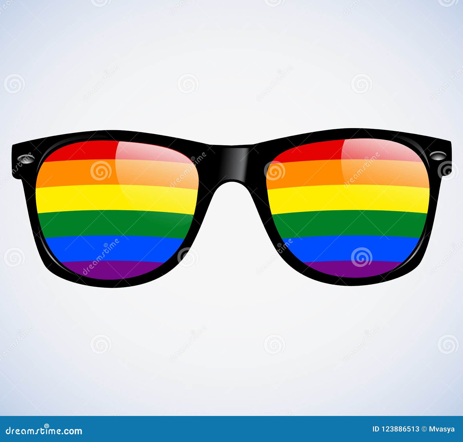 Sunglasses Abstract Rainbow Lenses Vector Illustration Background. Stock Vector Illustration of modern, homosexual: 123886513