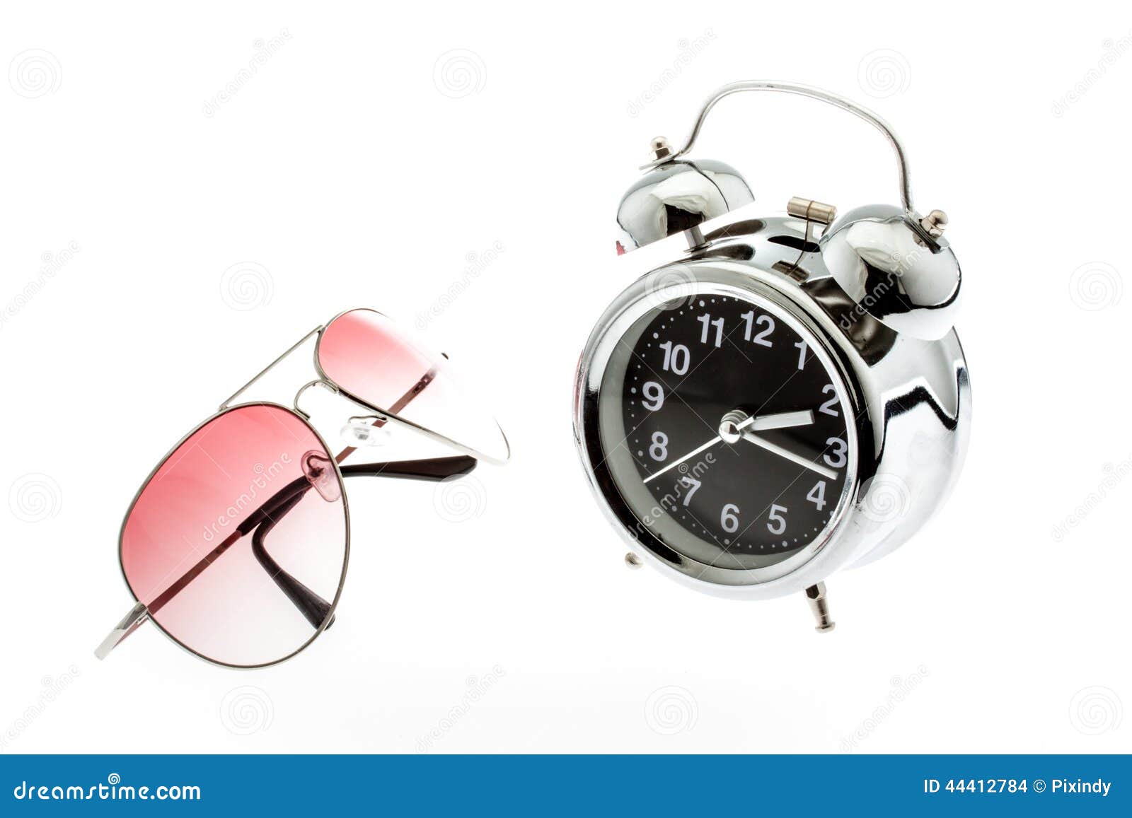 Sunglasses Alarm Clock Isolated White Photos Free & RoyaltyFree