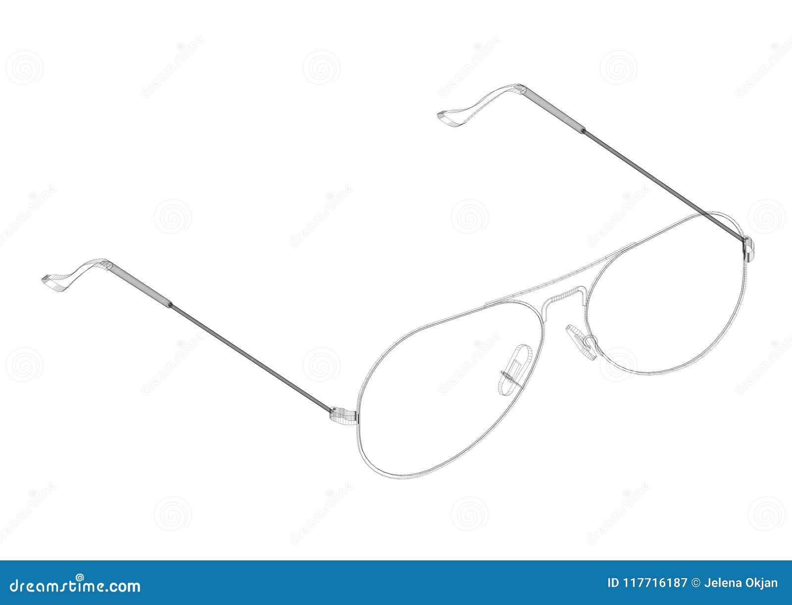 Sunglasses Architect Blueprint Isolated Stock Illustration Illustration of glasses, design