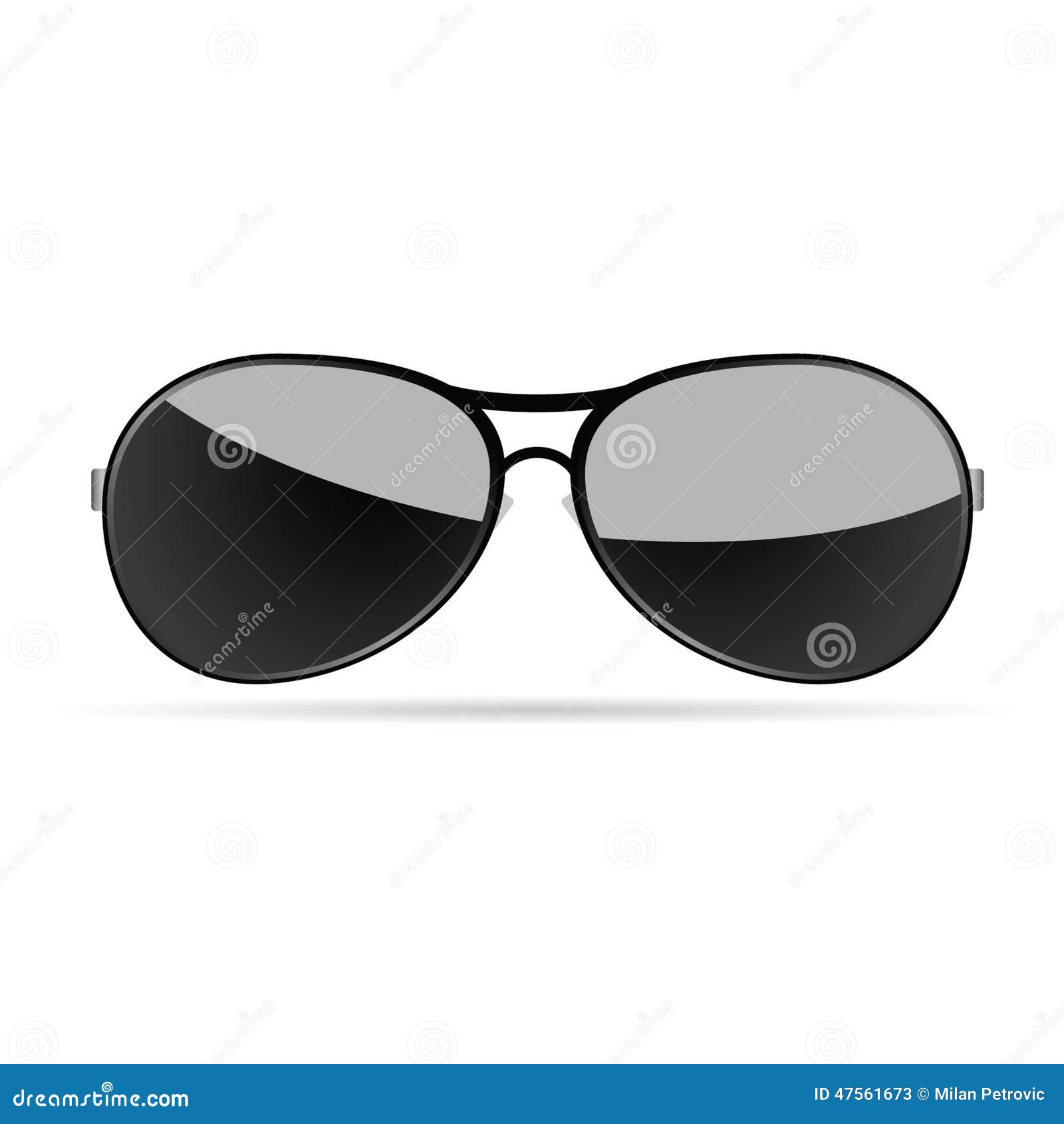 Sunglasses Art on a White Background Stock Vector Illustration of