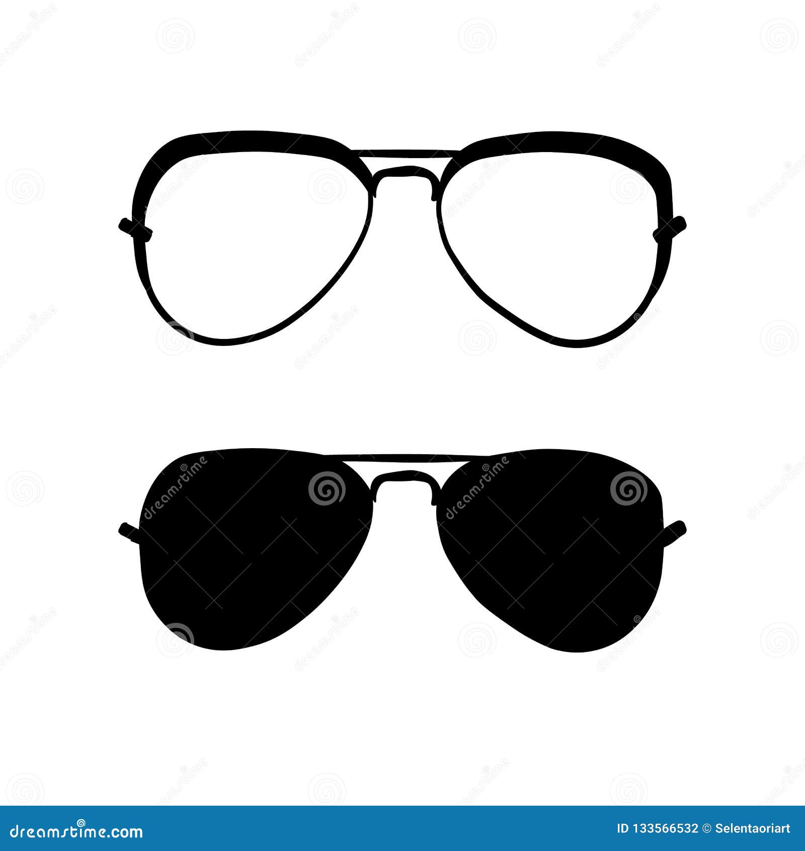 black glasses clipart