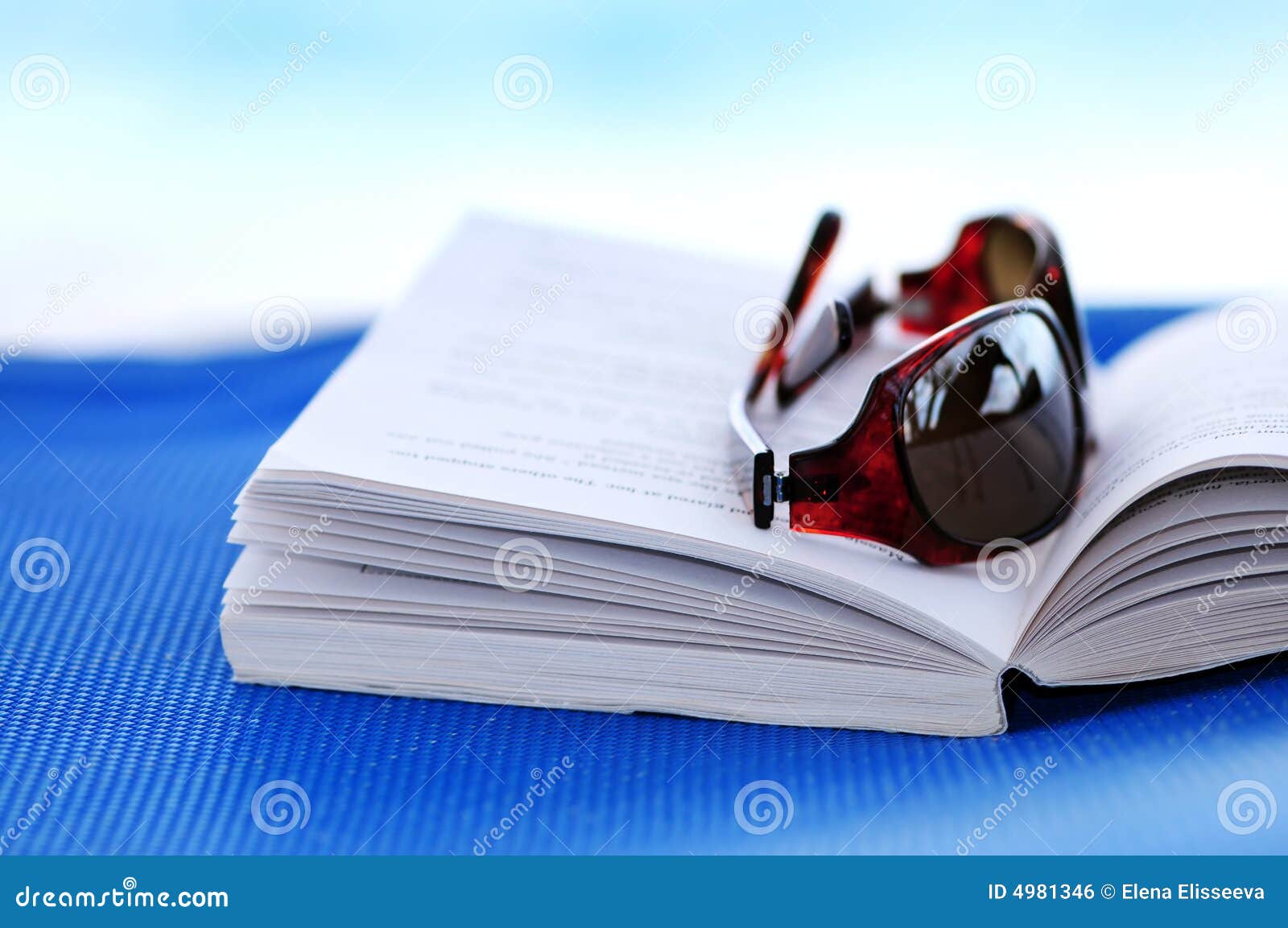 Sunglasses and Book on Beach Chair Stock Photo Image of holiday