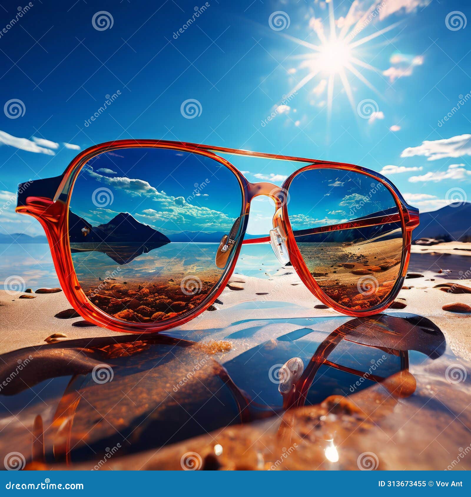 sunglasses captured mid action