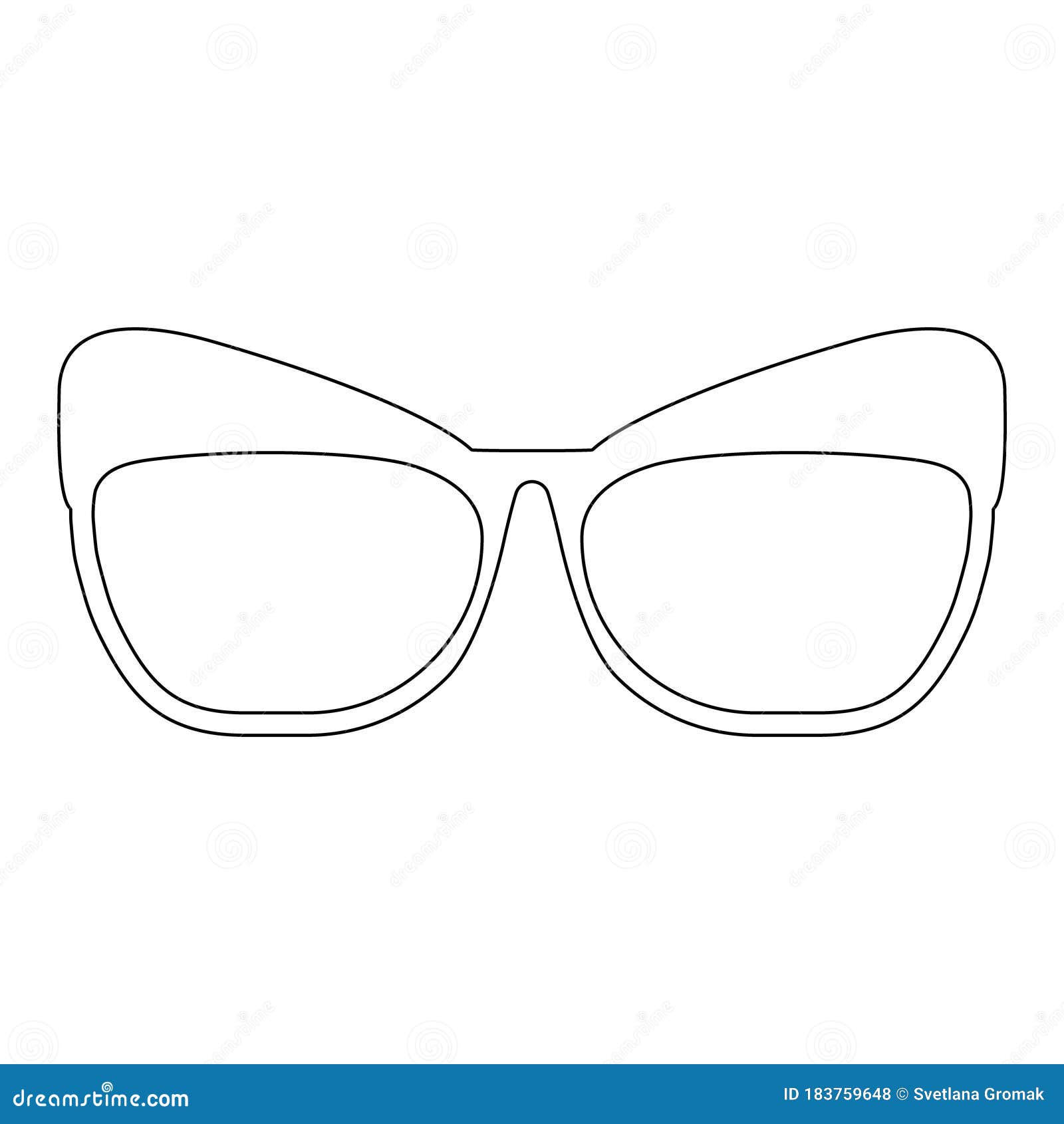 sunglasses with a contour.white frame of stylish square-d glasses.accessories for summer. 