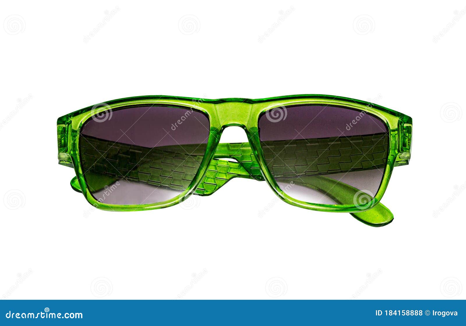 Sunglasses green isolated stock photo. Image of lens 184158888