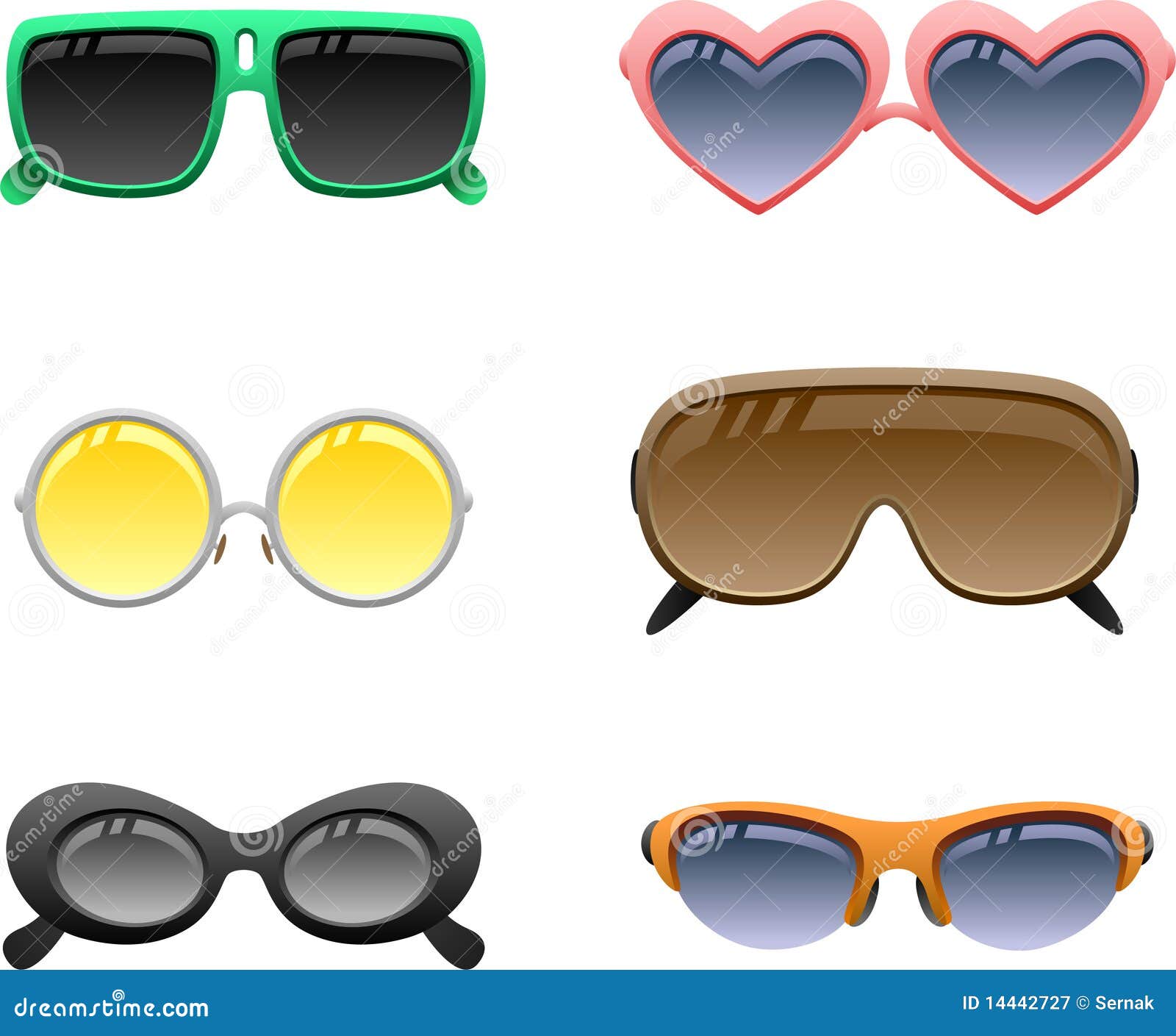 Sunglasses icon set 2 stock vector. Illustration of object 14442727