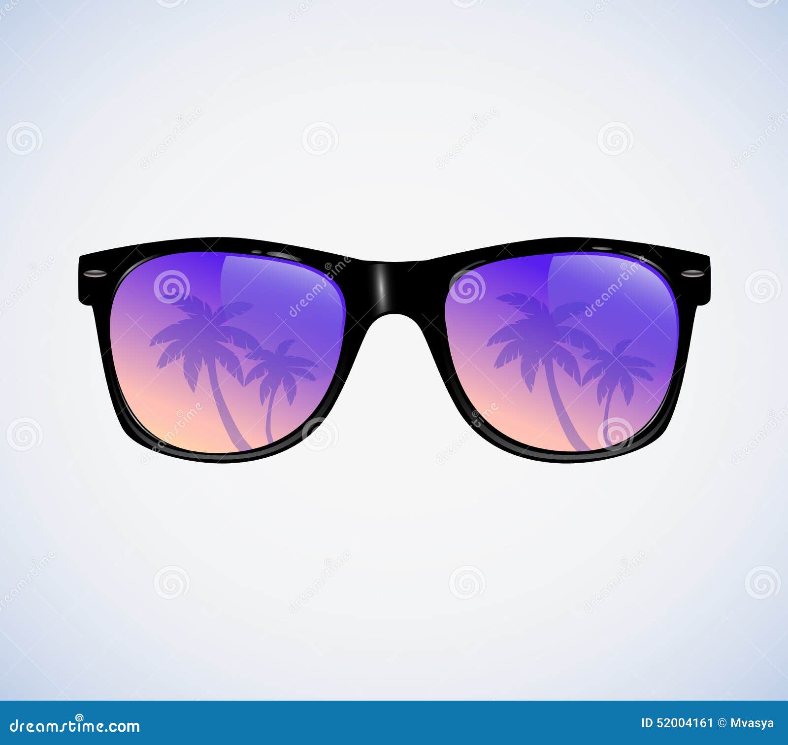 Sunglasses illustration stock vector. Illustration of palms 52004161