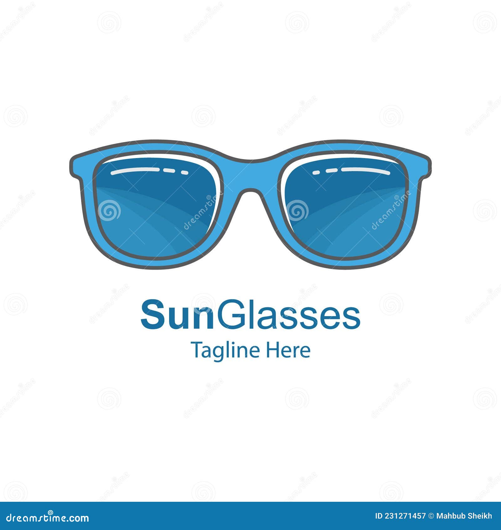 Sunglasses Logo Design Template. Sunglass Beach, Sunrise Logo Concept ...