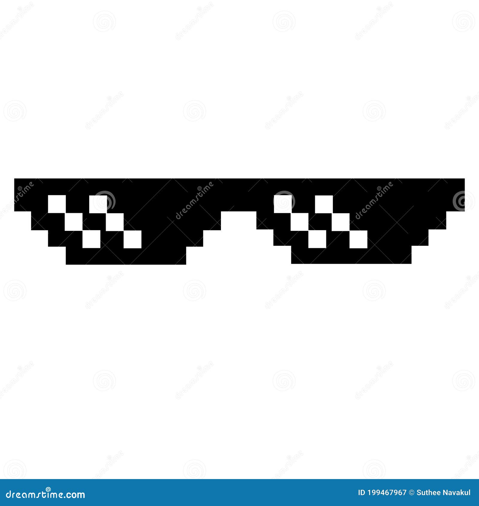 Sunglasses Pixel Icon Black on White Background. Pixel Glasses Sign. Thug  Life Meme Glasses. Flat Style Stock Vector - Illustration of rapper, cool:  199467967