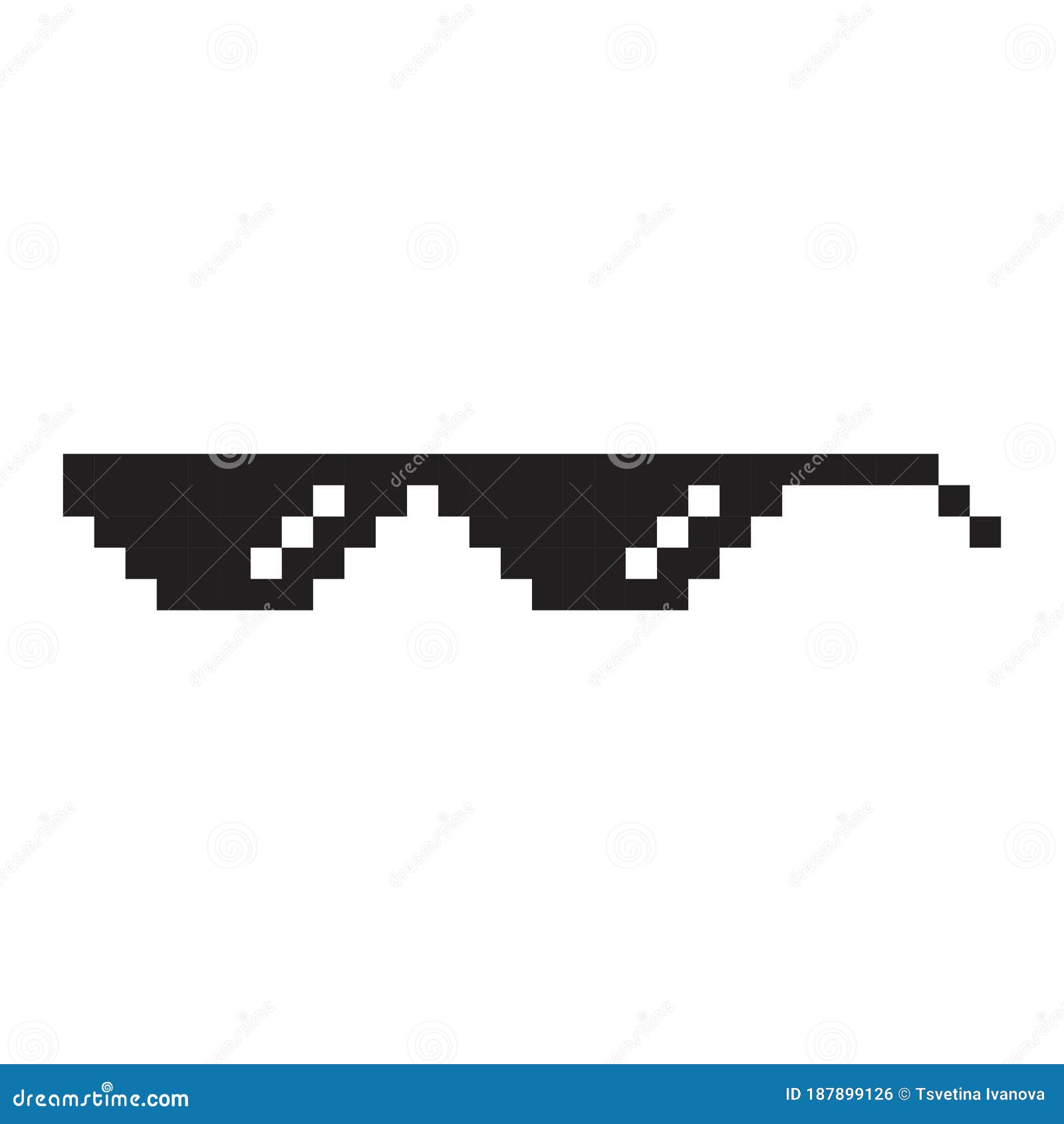 Sunglasses Pixel Style Vector Icon Stock Vector Illustration Of Pixelated Fashion 187899126