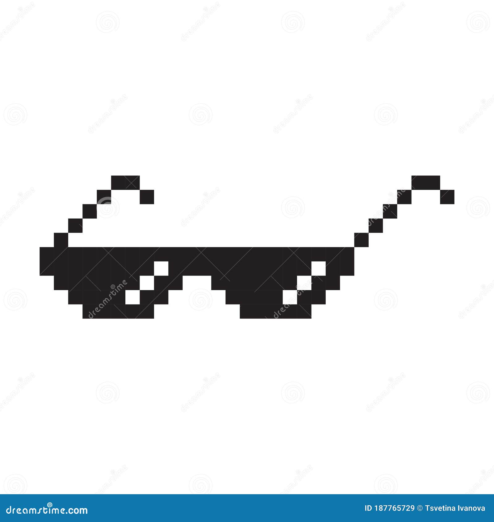 Sunglasses Pixel Style Vector Icon. Stock Vector - Illustration of ...