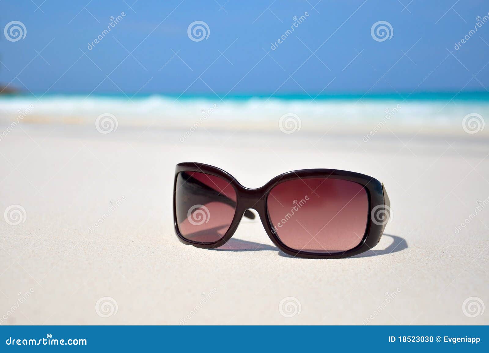 Sunglasses in the Sand at the Beach Stock Photo Image of beautiful